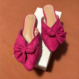 A New Day Pink Bow Mules